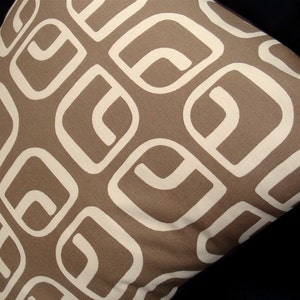 Chris Stone Modern Pillow Cover COFFEE With CREAM Home Decorator Fabric Many Sizes Available New Fabric image 3