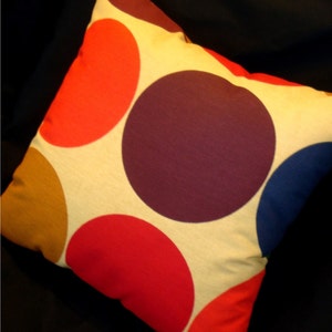 Modern Retro Pillow Cover My BIG, FAT Polka Dot Pillow Many sizes available image 4