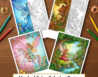 Enchanted Forest Fairies: Whimsical & Magical Coloring Book