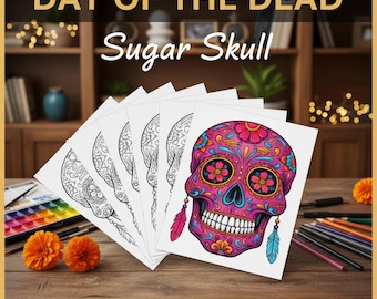 Sugar Skull Coloring Pages | 22 Calavera Designs (Printable PDF)