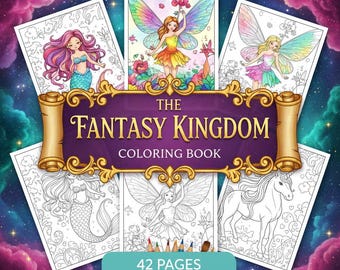 Libro da colorare "Donne Fantasy Kingdom": 42 pagine dettagliate e fantasiose per le donne