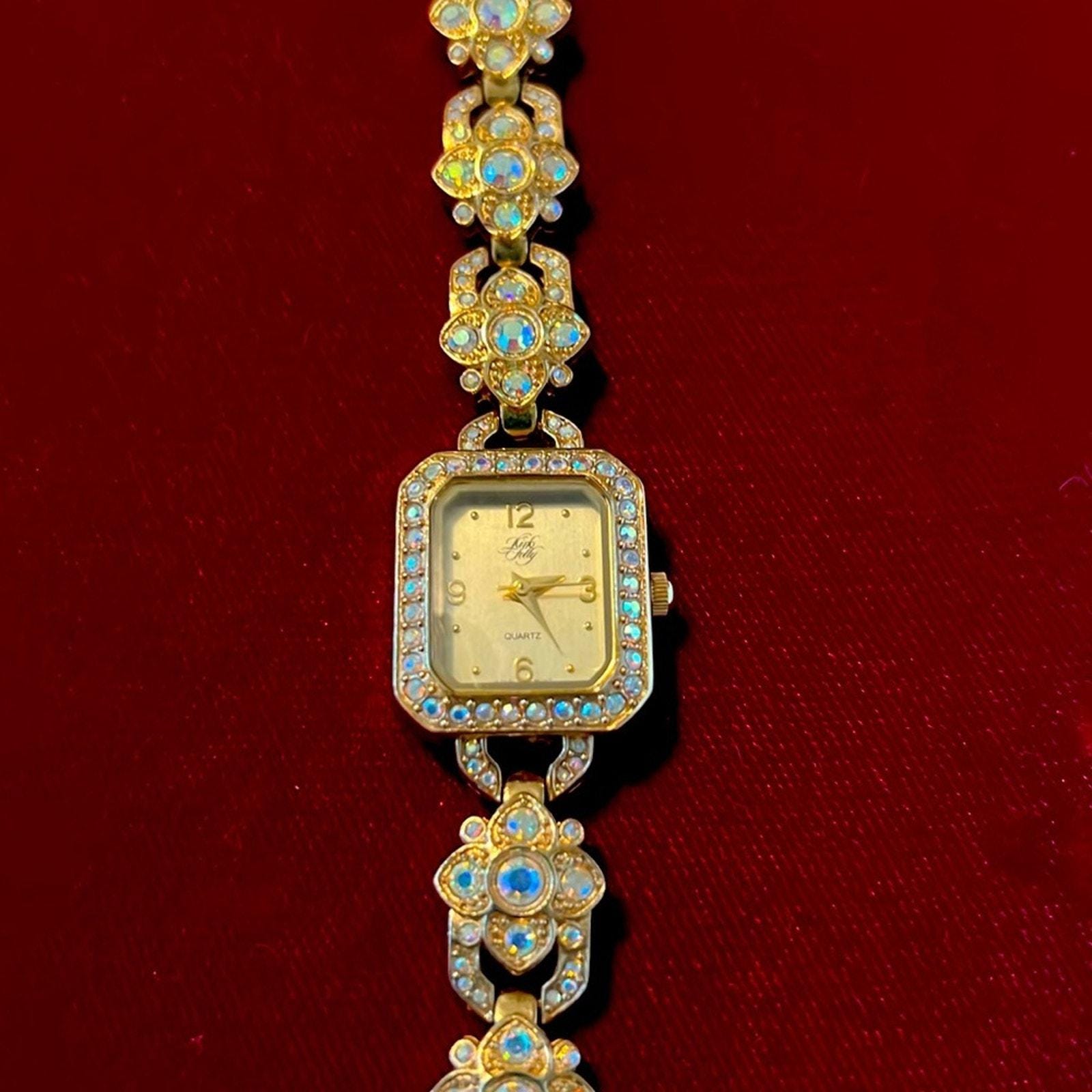 Vintage Kirks Folly Gold Crystal Watch - Etsy display picture 1
