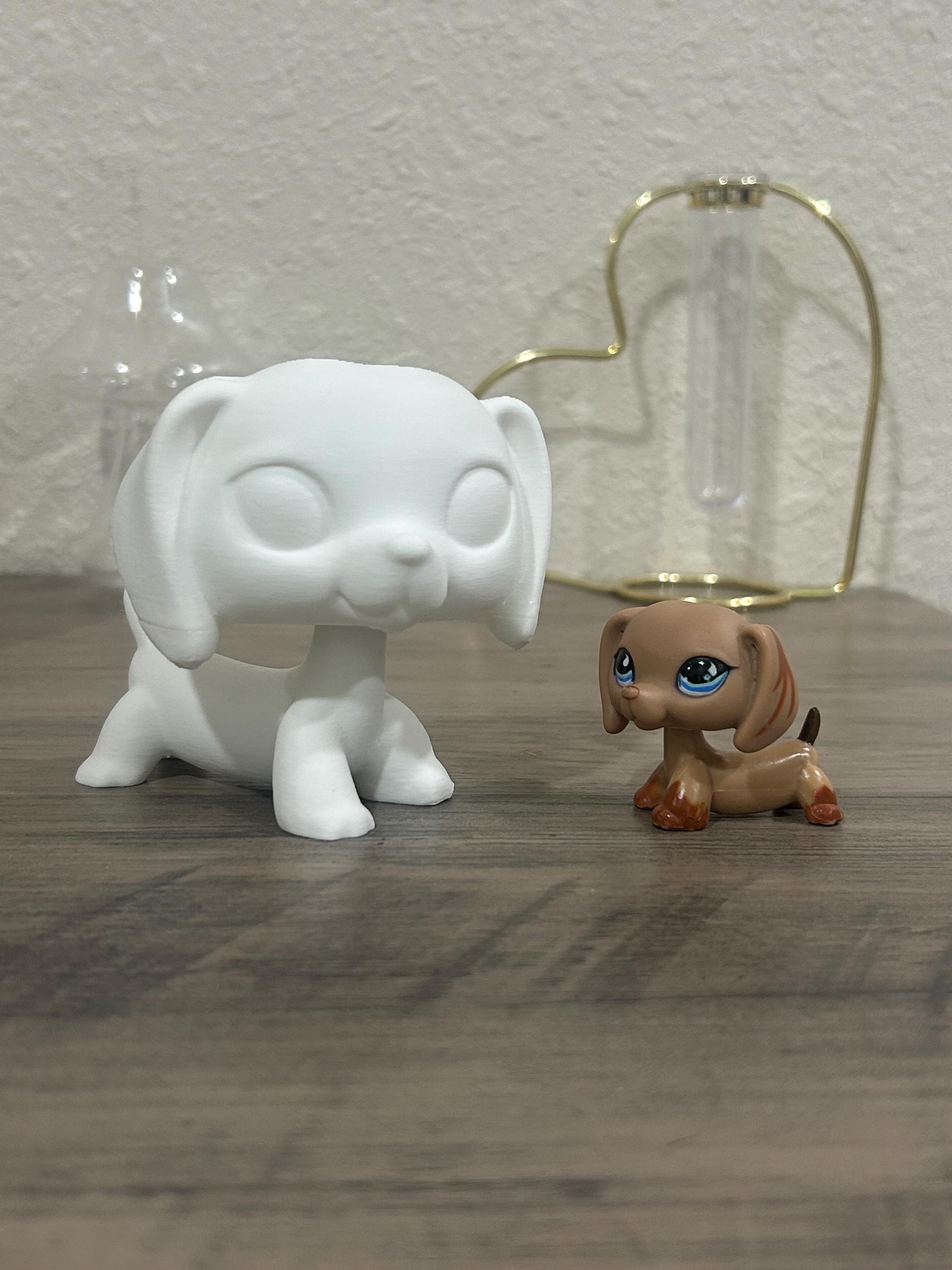 Littlest Pet Shop Big Jumbo XL – Teckel (Dachshund Dog) LPS – Hasbro