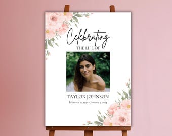 Celebration of Life Downloadable, Celebration of Life Printable, Celebrating Life of Poster, Downloadable Funeral Customs Sign