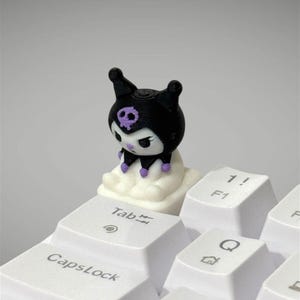 Kuromi Keycap i Clicker | Esc Keycap, klawiatura, prezent, brelok, kreskówka, druk 3D