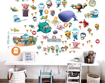 Octonauts Wall Decals: Waterproof Matte Vinyl Stickers, Kids Decor (2 Sheets, 70x35cm
