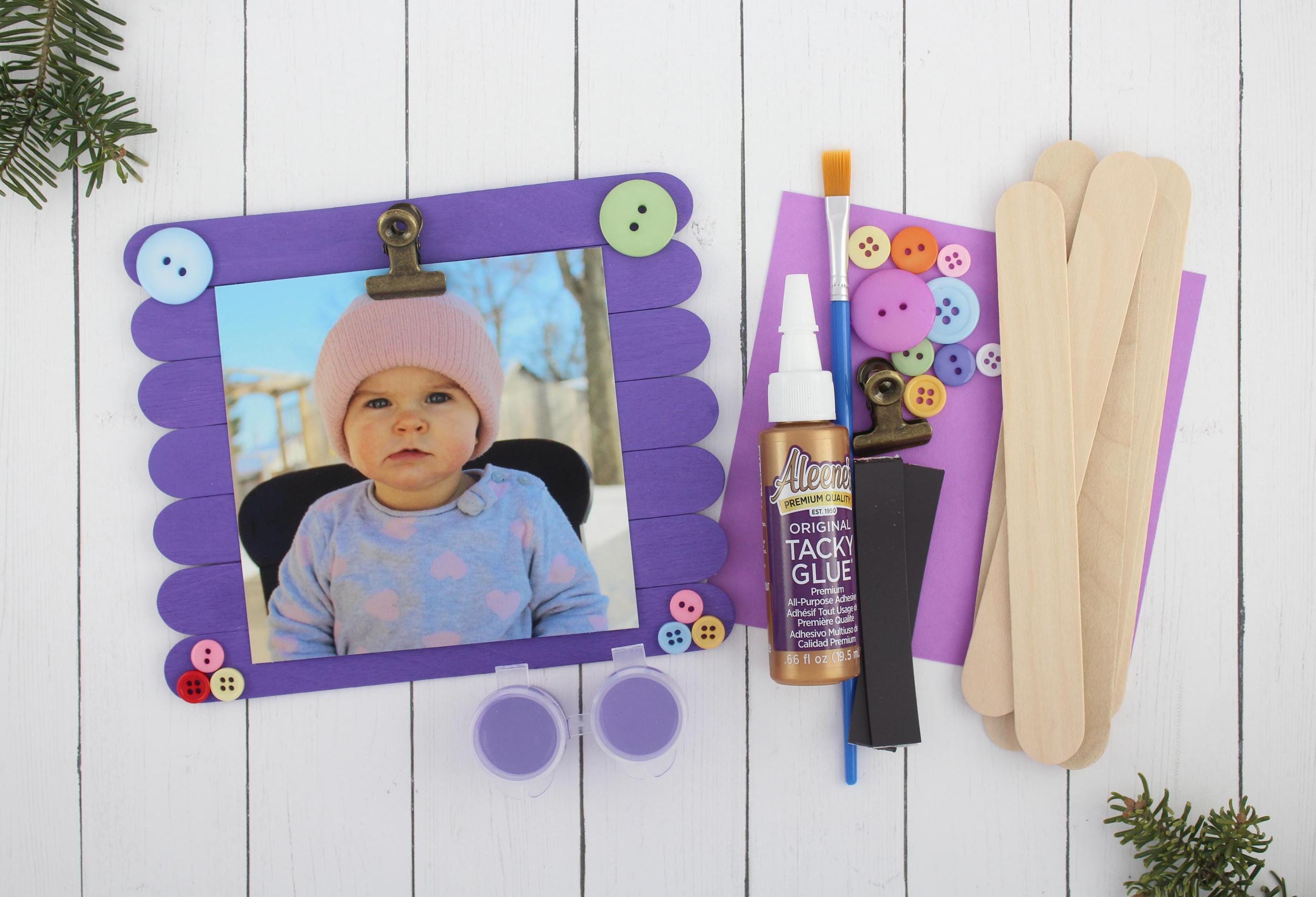 Jumbo Craft Stick Picture/photo Magnet DIY Kids Craft Kit - Main Image