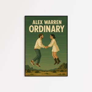 Poster "Ordinary" di Alex Warren – Stampa artistica di coppia romantica per gli amanti della musica