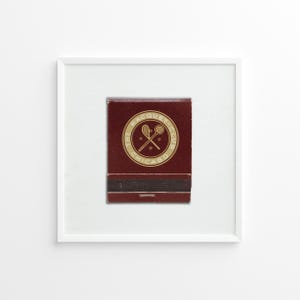 The Racquet Club Chicago Matchbook Print / Arte murale vintage da tennis / Decorazione retrò per club sportivi