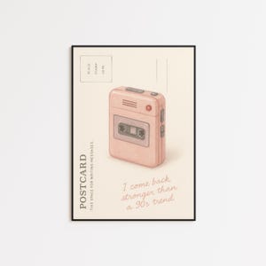 Impression de paroles Willow des années 90 – Art mural rétro de carte postale de cassette pour Swifties
