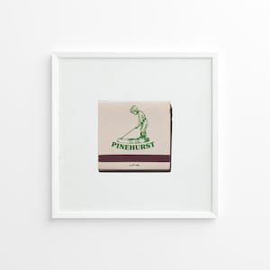 Impression de pochettes d'allumettes vintage Pinehurst | Nostalgie du golf classique