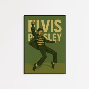 Poster di Elvis Presley – Icona del rock and roll, arte murale da ballo