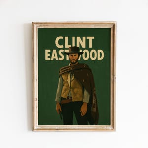 Poster di Clint Eastwood – Iconica opera d'arte murale western da cowboy
