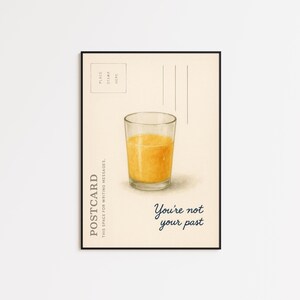 Impressão da letra de Orange Juice – Arte de parede de cartão postal vintage inspirada em Noah Kahan