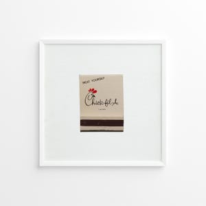 Stampa vintage di scatole di fiammiferi Chick-fil-A / Arte retrò del fast food / Arredamento classico del ristorante
