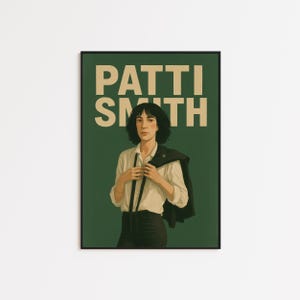 Poster di Patti Smith – Ritratto di poeta punk – Parete verde