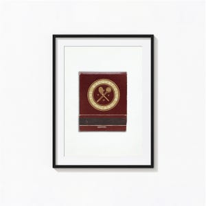 The Racquet Club Chicago Matchbook Print / Arte murale vintage da tennis / Decorazione retrò per club sportivi