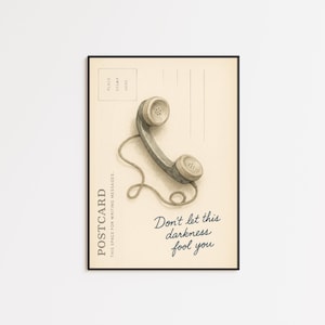 Call Your Mom Lyric Print – Vintage Telefon Postkarte Kunst Inspiriert von Noah Kahan