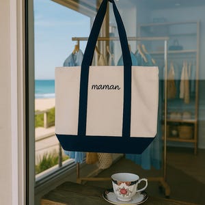 Block Schatten Einkaufstasche, Stickerei, Brautjungferngeschenke, Abschlussfeier, Geschenke für Mutter, personalisierte Geschenke, Pool-Tasche, Lehrertasche, Abschlussgeschenk