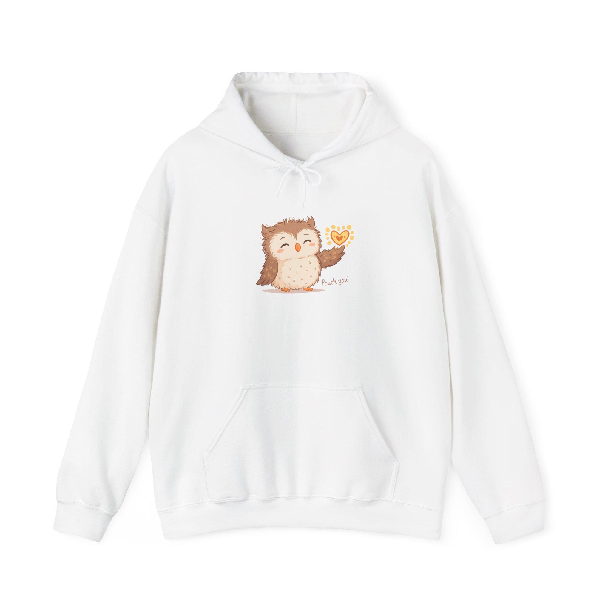 Cute Owl Hoodie, Cozy Animal Sweatshirt, Unisex Fall Fashion