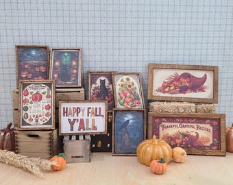 Fall Decorative Signs 1:12