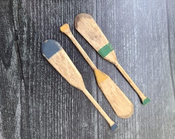 Nautical Canoe Paddles Oars for Dollhouse Miniatures 1:12 Scale