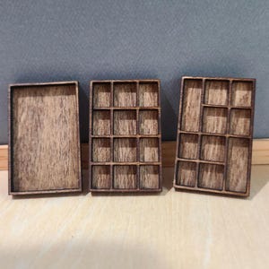 Collection Specimen Tray Display Shelf for Dollhouse scale 1:12