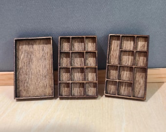 Collection Specimen Tray Display Shelf for Dollhouse scale 1:12