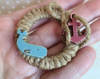 Nautical Theme Wreath for Dollhouse, Beach House Decor for Nautical Theme Dollhouse 1:12