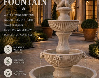 Elegant 3-Tier Outdoor Fountain