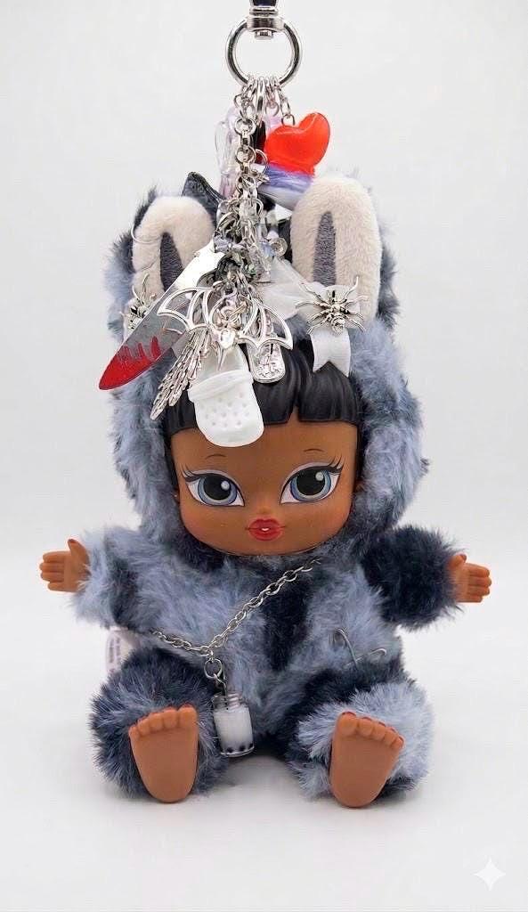 Custom Labubu Bratz Babyz Jade Doll Keychain: Y2K Bag Charm