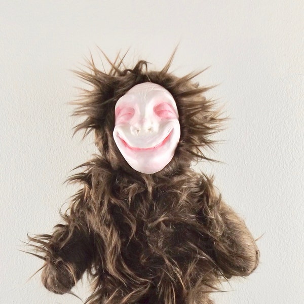 Original Smiling Man Teddy Bear art Sculpture