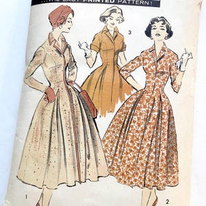 Vintage 50s Advance 8232 Sewing Pattern - Coat Dress by Luis Estévez - Size 11