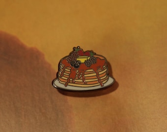 Pin&#39;s Pancakes - Collection Plats Préférés | Pin&#39;s en émail - Petit déjeuner - Pin&#39;s original - Pin&#39;s à collectionner - Pin&#39;s badge