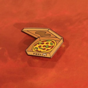 Pizza Emaille Pin - Lieblings Lebensmittel Kollektion | Essen Emaille Pin - Pepperoni - Süßer Pin - Sammlerstück Pin - Anstecker - Emaille Pin