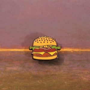 Burger Enamel Pin - Favourite Foods Collection | Food Enamel Pin - Cheeseburger - Cute Pin - Collectable Pin - Pin Badge - Enamel Pin