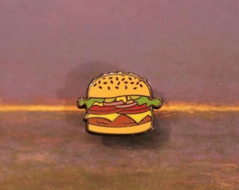 Pin&#39;s Burger - Collection Plats Préférés | Pin&#39;s en émail - Cheeseburger - Pin&#39;s original - Pin&#39;s à collectionner - Pin&#39;s badge