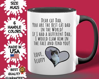 Personalized Cat Dad Mug: Gift From Cat