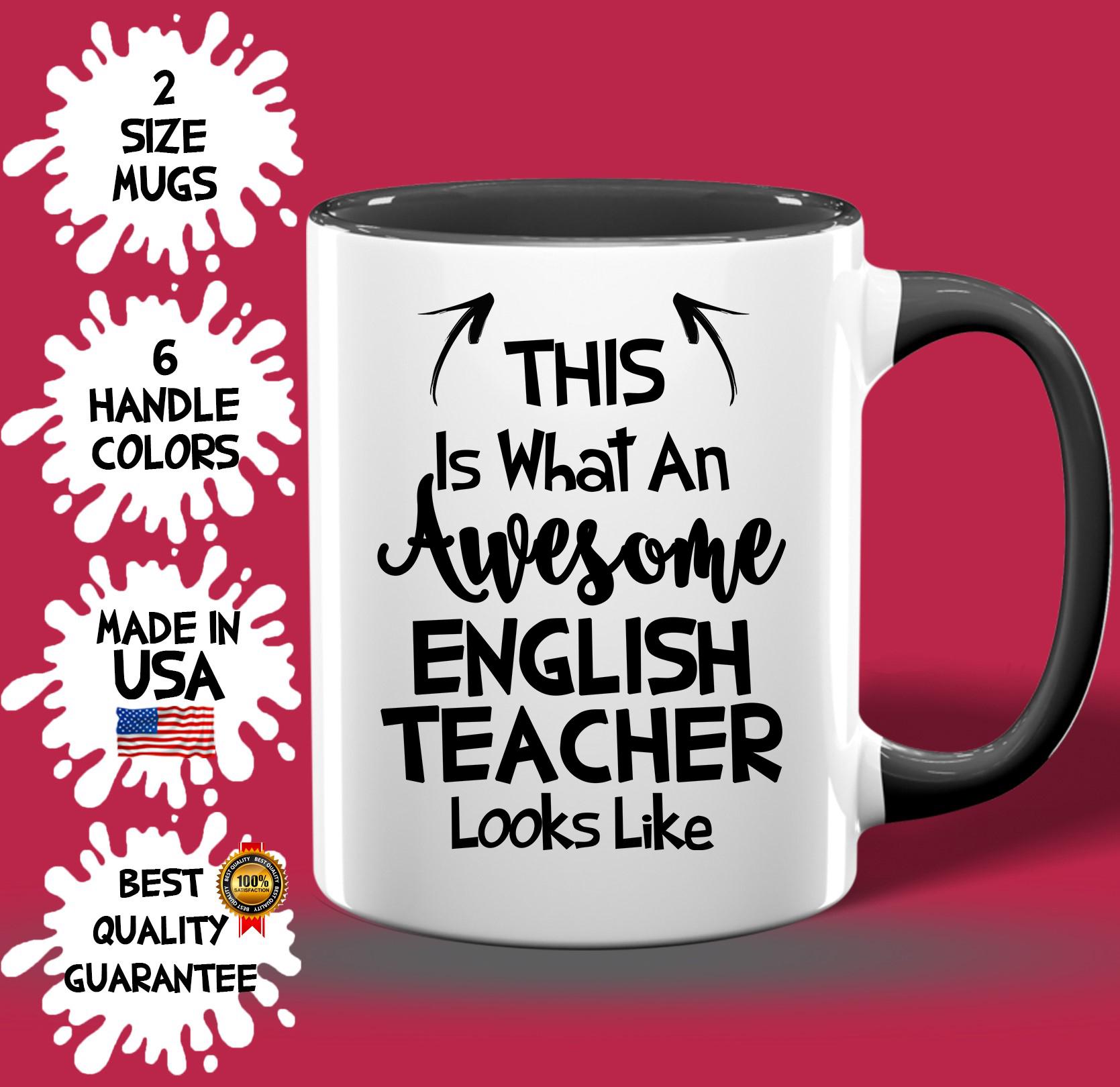 Awesome English Teacher Mug, Custom English Teacher Cup, Best Birthday English Teacher Idea, English Teacher Best Seller, Thank you Teacher