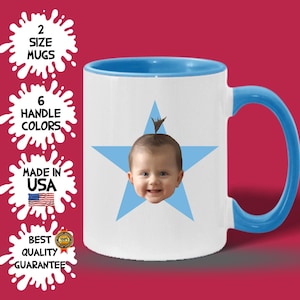 Baby Face Star Mug, The Office Cup, The Baby Star Mug with Photo, The Office TV Show, Gift for Mom, Gift for Dad, Best Cute Baby Face Mug