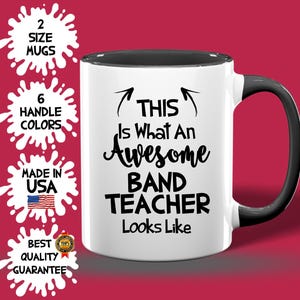 Awesome Band Teacher Mug, Custom Band Teacher Cup, Best Birthday Band Teacher Idea, Band Teacher Best Seller, Thank you Teacher