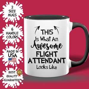Awesome Flight Attendant Mug, Custom Flight Attendant Cup, Best Birthday Flight Attendant Idea, Flight Attendant Best Seller, Flight Gift