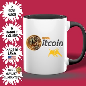 Caneca Bitcoin, Melhor Caneca de Café BTC, Presente de Copo Cripto, Ideias de Presente para Fãs de Bitcoin, Just HODL, Copo Bullish, Presente de 2025 para Traders, Caneca de Cerâmica
