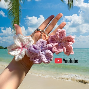 Hawaiian Flower Hibiscus Flower Crochet Chart PDF – Keychain, Bag Charm, Tropical Decoration – Digital Download