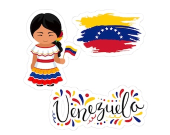 Venezuelan Culture Sticker Set: Latina Pride, Laptop & Journal Decor