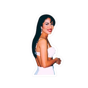 Selena Quintanilla Sticker Trendy Pop Culture Laptop Decal, Music Fan Gift, Mexican American Singer Merch, Vinyl Decal, Latina Tejano Music