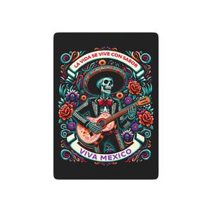 Viva Mexico La Vida es Sabor トランプゲームナイト、ゲーマー、ポーカーナイト、ラテン系ギフトの芸術的なカードデザイン、パーティーTarjetas