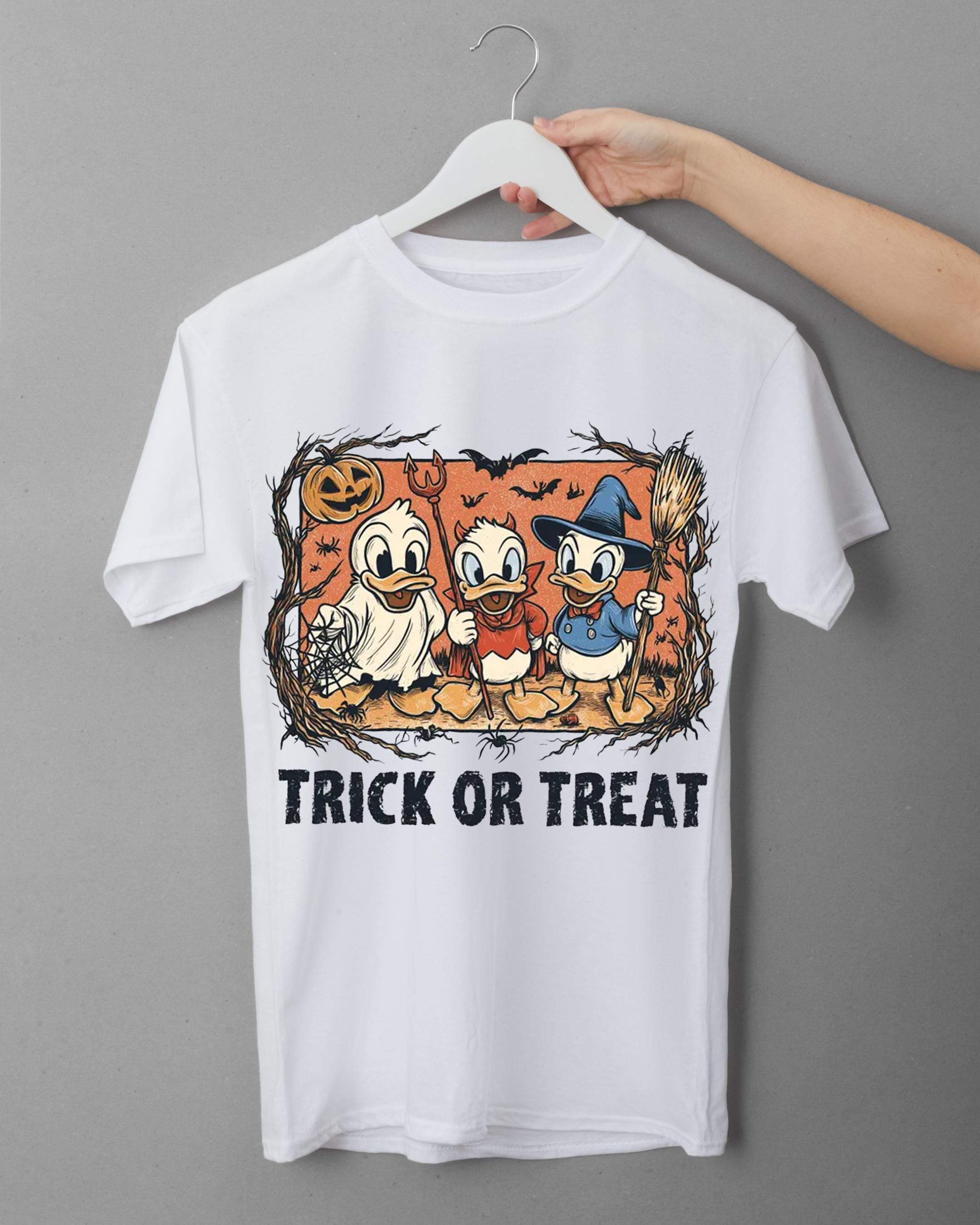 Halloween Cartoon Little Duck Png, Trick Or Treat Png, Trendy Horror Halloween Png, Halloween Spooky Friends Movies Png