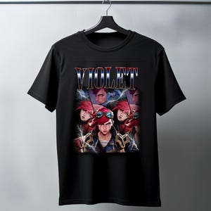 Vi Arcane Shirt Png, Vintage Streetwear League of Legends Png, Violet Png, Anime Apparel fanmerch lol Merchandise League of Legends Fan gift