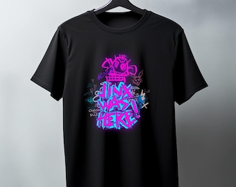 Jinx Was Here PNG: Arcane League of Legends Graffiti (Digital File)